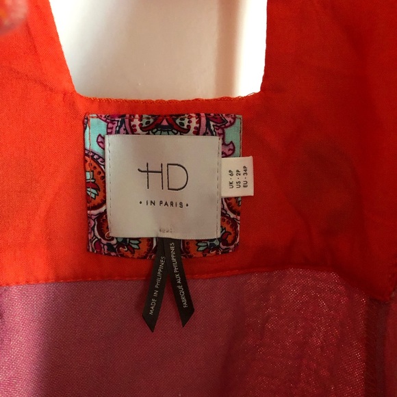 Anthropologie HD In Paris Cotton Sorbet Stripe Cutout Shift Dress, Size 2P - Picture 7 of 12